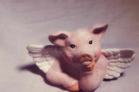 飞猪粉红色的猪和飞行章什么时候猪s飞摄影图