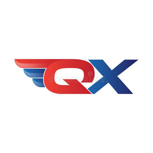 快的最初的信qx标识矢量翅膀照片