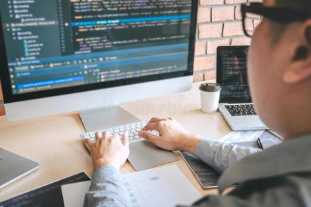 专业的开发者程序设计者工作的一softw一re网站design设计照片