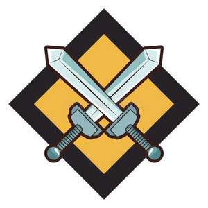 剑十字的电子游戏象征照片