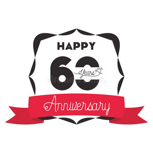 数字60为周年纪念日庆祝卡片偶像照片