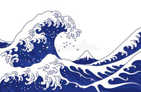 黑色海波浪图片