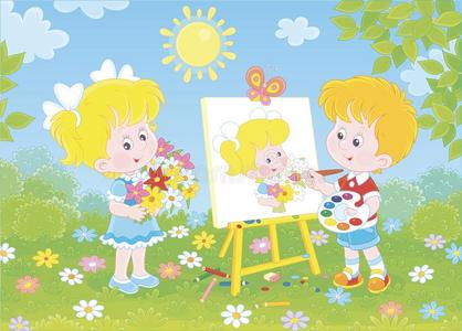 小画家图片