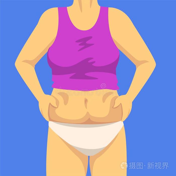 女性肚子图案图片