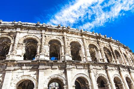 运动场关于尼姆,古罗马的圆形露天剧场采用法国照片