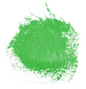 弄脏关于油绿色的颜料向白色的照片