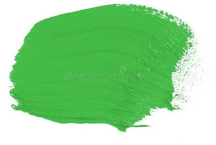 油绿弄脏关于油绿色的颜料向白色的照片