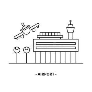 机场,水平薄的线条设计样板照片