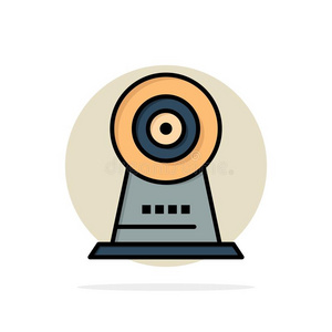 照相机,网络摄像机,安全,旅馆抽象的圆背景平的照片