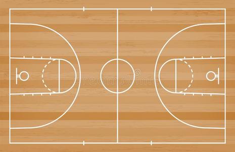 巴斯克篮球场球场地面图篮球场地面篮球法院地面和线条向木材模式质地