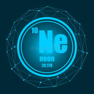 氖化学的元素.照片
