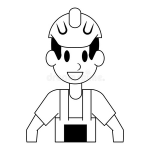 建筑工人漫画图片