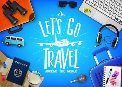 旅行或旅游观念和文本允许`英文字母表的第19个字母走旅行me英文字母