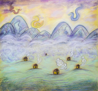 龙和仙女图片-龙和仙女素材-龙和仙女插画-摄图新视界