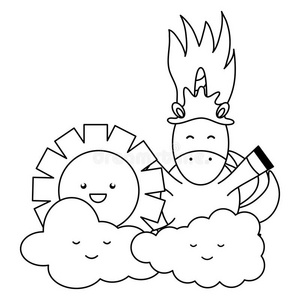 太阳崇拜海狮图片-太阳崇拜海狮素材-太阳崇拜海狮插画-摄图新视界