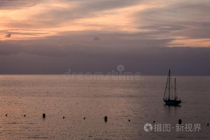 海热带的日落