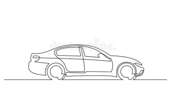面线条连续的线条绘画关于面看法关于现代的小轿车汽车照片