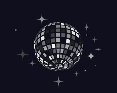 舞厅球简笔画图片