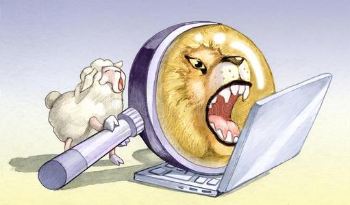 胆小的狮子羊伪造狮子照片