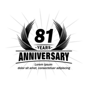 是阿拉伯数字 81, 八十一, 从奶油花的 chrysanthem矢量生日快乐蛋怂