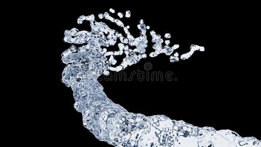 蓝色水流背景插画 蓝色水流背景手绘 蓝色水流背景卡通图 摄图新视界