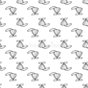 手绘无缝的模式小孩盖心不在焉地乱写乱画偶像.手疲惫的黑的照片