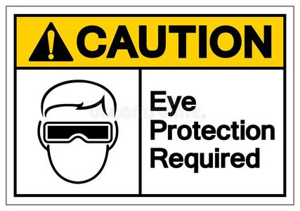 小心眼睛保护必须的象征符号,矢量说明照片