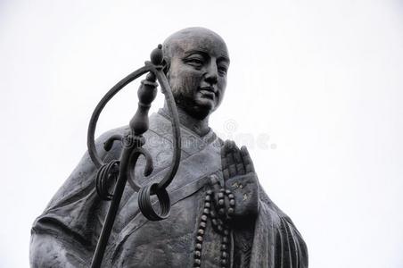 玄奘大师夜间塑像玄奘大雁塔僧像玄奘大师像和尚玄奘雕像