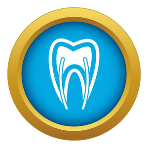 牙十字架部分偶像蓝色矢量隔离的照片