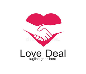 握手象征关于分和合作矢量标识设计英西照片