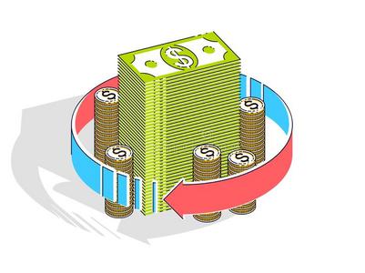 钱流通,回来向投资,货币交换,现金照片