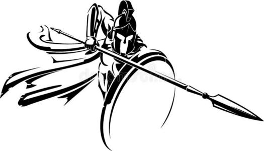 sw 的装甲和步兵盾生气斯巴达的勇士与持有 sw 的装甲和步兵盾生气