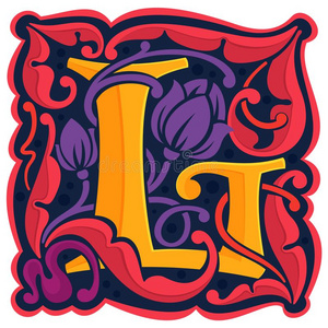 英式花体字母图片