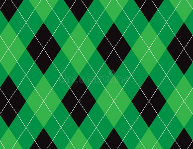 绿色菱形织物背景绿色的和黑的有多色菱形花纹的背景照片