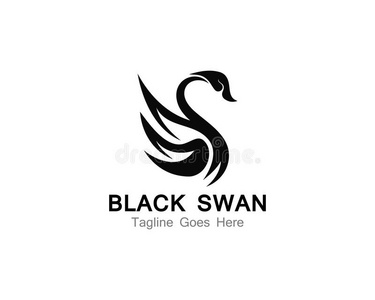 真翅膀天鹅标识创造性的偶像样板矢量说明设计集中起来的照片