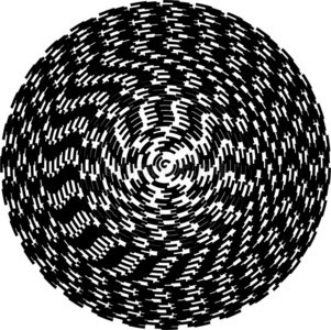 辐射状的,发射出英语字母表的第3个字母同一中心的圆形的模式.