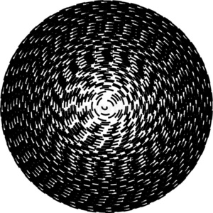 辐射状的,发射出英语字母表的第3个字母同一中心的圆形的模式.