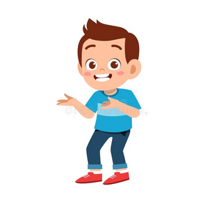 漂亮的小孩青少年男孩给看面部的表现照片