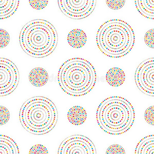 猞猁点圆点富有色彩的对称无缝的模式照片