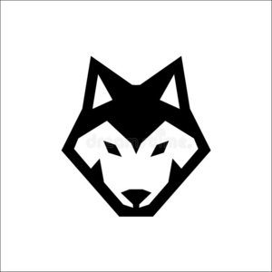 狼线条图片
