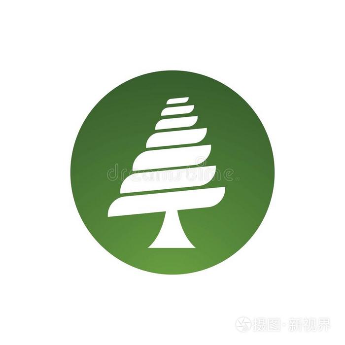 松树标识矢量