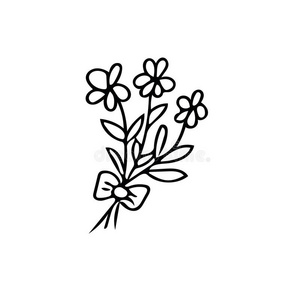 简单植物线条画图片-简单植物线条画素材-简单植物线条画插画-摄图新