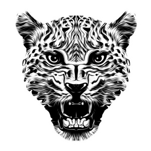 数字绘画的豹图片