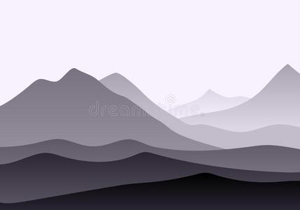 抽象的单色画矢量风景照片