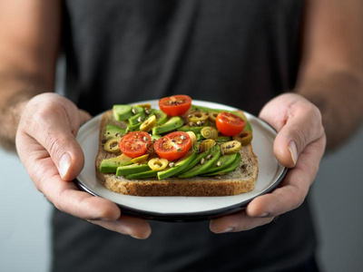 素食主义者绕排三明治图片