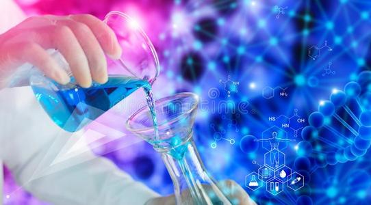遗传的研究和生物技术科学观念.人生物学和照片