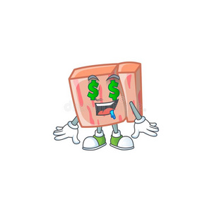 漫画肉采用指已提到的人性格吉祥物钱眼睛照片