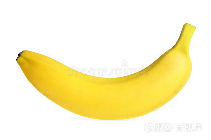 香蕉隔离的向一白色的b一ckground