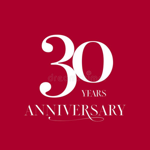 30年周年纪念日矢量标识,偶像.设计元素和麻木的照片
