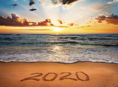 幸福的新的年2020!照片
